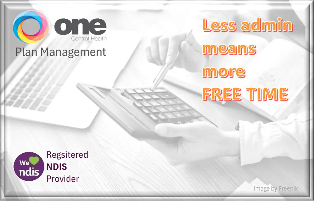 Image stating "Less admin means more free time"